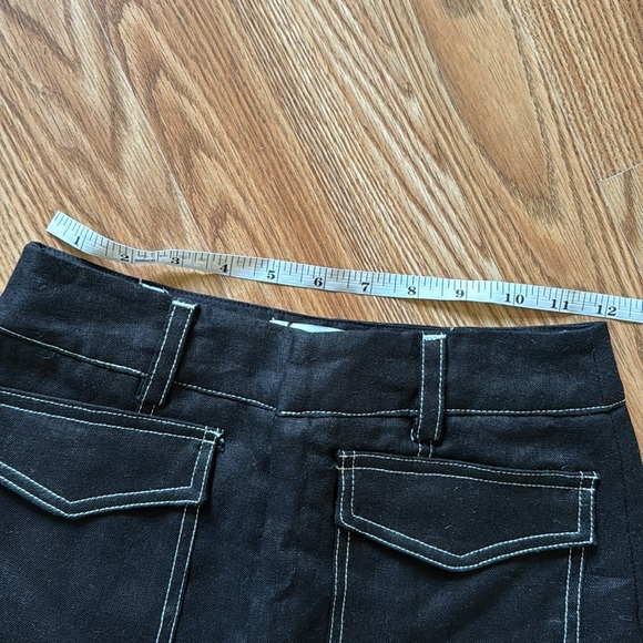 Dissh DIMITRA BLACK LINEN CARGO SKORT  sz 2 - Picture 8 of 9